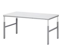 Puesto de trabajo modular, de altura regulable de forma manual entre 650 y 1000 mm RAU, mesa base