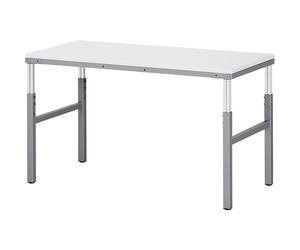Puesto de trabajo modular, de altura regulable de forma manual entre 650 y 1000 mm RAU, mesa base