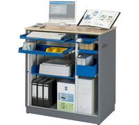 Puesto de trabajo para ordenador RAU, H x A x P 1100 x 1030 x 660 mm