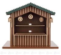 Puesto para mercado navideño, con iluminación eléctrica, distribuidor de 10 salidas y transformador. Dimensiones: 33 x 27 x 22 cm. Producto nuevo