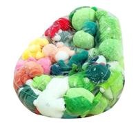 Puf de peluche transparente impermeable | Puf organizador de juguetes de peluche para dormitorio, sala de estar, guardería, dormitorio, niñas, lectura, relajación
