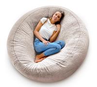 Puf Gigante Moderno de 150 cm de Diámetro - Bean Bag Chair Extra Suave con Doble Costura Reforzada, Lavable y Multifuncional para Adultos y Niños - Marca Aiire