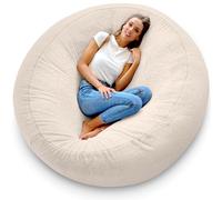 Puf Gigante Moderno de 150 cm de Diámetro - Bean Bag Chair Extra Suave con Doble Costura Reforzada, Lavable y Multifuncional para Adultos y Niños - Marca Aiire