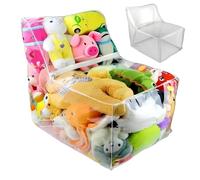 Puf Guarda Peluches Transparente Gran Capacidad Rellenable | PVC Puf Almacenaje Peluches Infantiles Organizador Rellenable Gran Capacidad Dormitorio Sala De Estar Sala De Juegos Niños