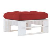 Puf para exteriores hecho con palets, madera de pino tratada, color blanco