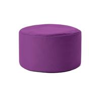 Lumaland Puff Reposapiés Impermeable Comfort Line - Taburete Otomano Redondo para Interior y Exterior - Resistente, Versátil y Moderno - 45 x 25 x 25 cm/Púrpura