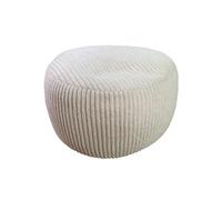 Relaxdays Puf de terciopelo beige