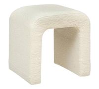 Atmosphera Puf Sevi en tejido bou lanco 41 x 35,5 x 43 cm Estilo escandinavo Asiento adicional