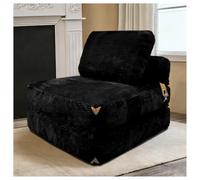 Puf & Sofá cama 2 en 1 con espacio de almacenamiento, plegable, franela | Boneless - Sofá con función de dormir para ahorrar espacio, para sala de estar, cama de invitados, oficina, sin montaje