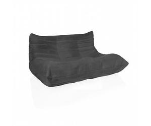 Puf / Sofá De Suelo Sitzolo 2 Tejido De Pana Gris Hjh Living