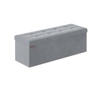 Puff Almacenaje 38 x 110 x 38 cm Gris Paloma