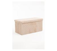 RegalosMiguel Puff Almacenaje Dico 76 cm Terciopelo - Beige