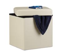 Puff almacenaje taburete plegable otomana decorativa baúl cuadrado 40 litros