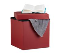 Puff almacenaje taburete plegable otomana decorativa baúl cuadrado 40 litros