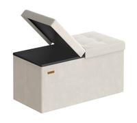 Puff Almancenaje 38 x 76 x 38 Beige Capuchino