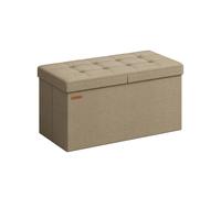 Puff Almancenaje Plegble 38 x 76 x 38 Marrón Camello