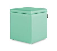 Puff cubo arcón polipiel menta pack 2 unidades happers