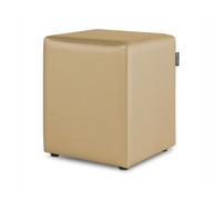 Puff cubo polipiel beige pack 2 unidades happers