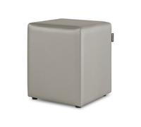 Puff cubo polipiel gris claro pack 2 unidades happers