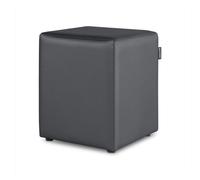 Puff cubo polipiel gris pack 2 unidades happers