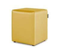 Puff cubo polipiel mostaza pack 2 unidades happers