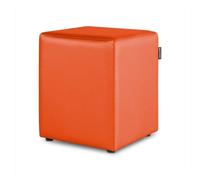 Puff cubo polipiel naranja pack 2 unidades happers