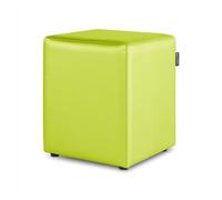Puff cubo polipiel verde pack 2 unidades happers