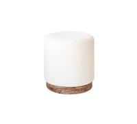 PUFF OTTO RIZO NATURAL Y MADERA CALIDAD SUPERIOR Ø40X45CM - LINEA PARALELA