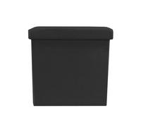 Puff ottoman de almacenaje cuadrado plegable 38x38x38cm | nyana home | estilo otomano | poliester resistente | negro, gris y beige