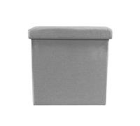 Puff ottoman de almacenaje cuadrado plegable 38x38x38cm | nyana home | estilo otomano | poliester resistente | negro, gris y beige