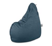 Puff pera relax terciopelo vintage azul oscuro xl happers