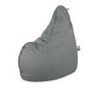 Puff pera relax terciopelo vintage gris xl happers