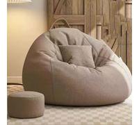 Puff Salón de Lino con Reposapies Puff Pera con Relleno de Espuma Incluido, Óptimo Apoyo para la Espalda Bean Bag Sofa Puff GiganteSofa Puf Gigante Moderno para Adultos o Decoracion Habitacion Juven