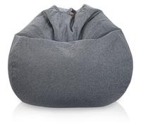 Puff XXL Redondo con Relleno EPS 250L - Sofá Gamer y Juvenil de Estilo Contemporáneo - Fácil Lavado con Funda Exterior por Aiire Gray