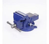 Pugermering Tornillo de Banco Giratorio Tornillo de Mesa Mordaza de Banco de Banco con Base Giratoria Bloqueable Cuerpo de Hierro Fundido y Placas de Acero, 4 Pulgadas