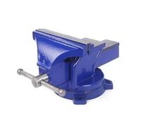 Pugermering Tornillo de Banco Giratorio Tornillo de Mesa Mordaza de Banco de Banco con Base Giratoria Bloqueable Cuerpo de Hierro Fundido y Placas de Acero, 8 Pulgadas