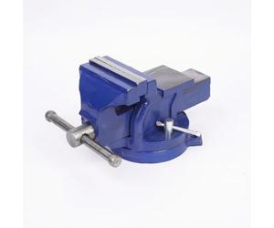 Pugermering Tornillo de Banco Giratorio Tornillo de Mesa Mordaza de Banco de Banco con Base Giratoria Bloqueable Cuerpo de Hierro Fundido y Placas de Acero, 4 Pulgadas