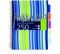 PUKKA A4 Pad Project Book 250 Pages Assorted Colours