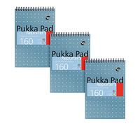 Pukka Bloc de notas de 80 g/m², con rayas, 215 x 140 mm, 160 páginas, 80 hojas