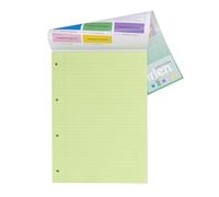 Pukka Dyslexia Pad A4 80gsm Ruled With Margin 100 Pages 50 Sheets - Color: Green
