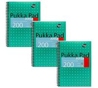 Pukka Pad Jotta - Cuaderno de espiral con tapa metálica B5 (3 unidades)