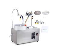 Pulidor de joyas, Máquina de facetado de as, pulidora de Jade de 180W, pulidora de ángulo de joya de roca con velocidad giratoria ajustable de 0-2980RPM