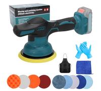 Pulidora Coche compatible con Makita de 18V batería, 8 Velocidad Variable, Pulidora Inalambrica con 12 accesorios, para Encerar y Eliminar Arañazos del Coche (sin batería ni cargador)