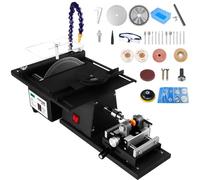 Pulidora de roca lapidaria de 1850 W, pulidora de piedras preciosas con velocidad sin carga de 15000 r/min, equipo lapidario de encimera de 500 x 250 mm para hacer joyas de bricolaje, woodworking set