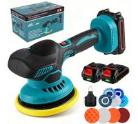 Pulidora Eléctrica Inalámbrica DWiusty de 6 Velocidades para Pulir, Limpiar y Encerar Metal y Madera, Herramienta para Eliminar Óxido, Compatible con Batería Makita With 2 Battery