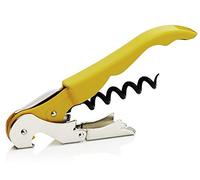PULLTAP'S GENUINE Classic 500 (Amarillo) Abridor de Vino, Sacacorchos de camarero profesional. Incluye doble palanca articulada, navaja cortacápsulas y abridor de tapones. Fabricado en España