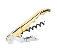 PULLTAP'S GENUINE Classic 500 (Dorado) Abridor de Vino, Sacacorchos de camarero profesional. Incluye doble palanca articulada, navaja cortacápsulas y abridor de tapones. Fabricado en España