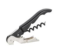 PULLTAP'S GENUINE Classic 500 (Negro) Abridor de Vino, Sacacorchos de camarero profesional. Incluye doble palanca articulada, navaja cortacápsulas y abridor de tapones. Fabricado en España
