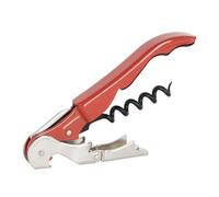 PULLTAP'S GENUINE Classic 500 (Rojo) Abridor de Vino, Sacacorchos de camarero profesional. Incluye doble palanca articulada, navaja cortacápsulas y abridor de tapones. Fabricado en España
