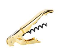 PULLTAP'S GENUINE Classic 500 (Todo Dorado) Abridor de Vino, Sacacorchos de camarero profesional. Incluye doble palanca articulada, navaja cortacápsulas y abridor de tapones. Fabricado en España